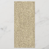 Modern Blush Pink Gold Glitter Gown Quinceanera Menu (Achterkant)