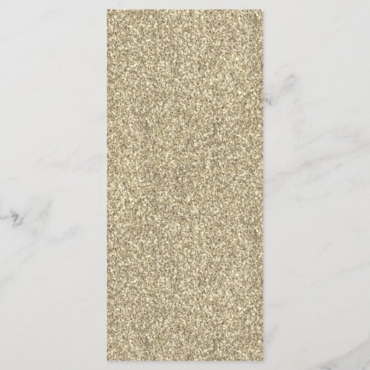 Modern Blush Pink Gold Glitter Gown Quinceanera Menu (Achterkant)