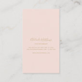 Modern Blush Pink Gold Jewelry Earring Display Visitekaartje (Achterkant)