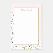 Modern Blush Pink Gold Marble Terrazzo Pattern Post-it® Notes (Voorkant)