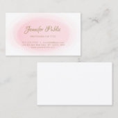 Modern Blush Pink Gold Minimalistische Elegante Sj Visitekaartje (Voorkant / Achterkant)