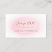 Modern Blush Pink Gold Minimalistische Elegante Sj Visitekaartje (Voorkant)