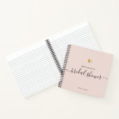 Modern Blush Pink Gold Script Vrijgezellenfeest Notitieboek (Binnen)