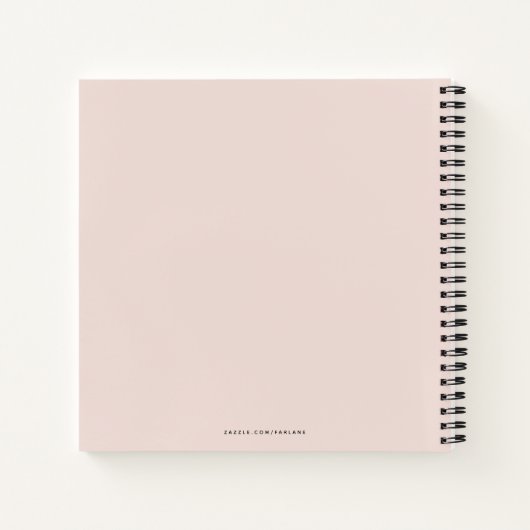 Modern Blush Pink Gold Script Vrijgezellenfeest Notitieboek (Achterkant)