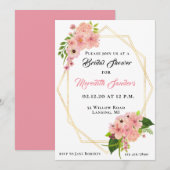 Modern Blush Pink Gold Vrijgezellenfeest Kaart (Voorkant / Achterkant)