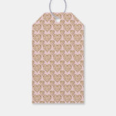 Modern Blush Pink Golden Hearts Moederdag Foto Cadeaulabel (Achterkant)