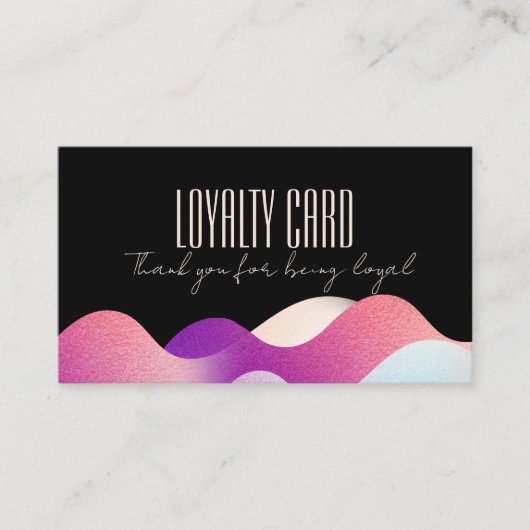 Modern Blush Pink Gradient Pattern Make-up Artist Klantenkaartje (Voorkant)