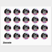 Modern Blush Pink Gradient Pattern Make-up Artist Ronde Sticker (Vel)