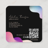 Modern Blush Pink Gradient Pattern Make-up Artist Vierkante Visitekaartje (Achterkant)