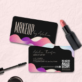 Modern Blush Pink Gradient Pattern Make-up Artist Visitekaartje