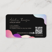 Modern Blush Pink Gradient Pattern Make-up Artist Visitekaartje (Achterkant)