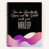 Modern Blush Pink Gradient Wave Gradient Funny Mak Notitieboek (Voorkant)