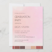 Modern Blush Pink Graduation Party Kaart (Voorkant)