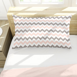 Modern Blush Pink Gray Chevron Pattern Kussensloop