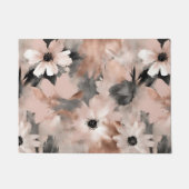 Modern Blush Pink Gray Floral  Deurmat (Voorkant)