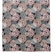 Modern Blush Pink Grey Dahlia Floral Douchegordijn (Voorkant)
