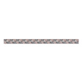 Modern Blush Pink Grey Dahlia Floral Grosgrain Lint (Voorkant)