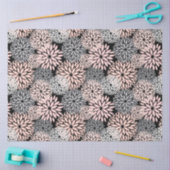 Modern Blush Pink Grey Dahlia Floral Tissuepapier (Craft)