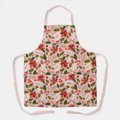 Modern Blush Pink-kerstpatroon Schort (Voorkant)