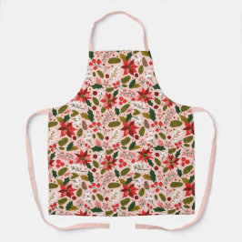 Modern Blush Pink-kerstpatroon Schort