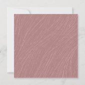 Modern Blush Pink Line Wedding Dinner Rehearsal Kaart (Achterkant)