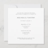 Modern Blush Pink Line Wedding Dinner Rehearsal Kaart (Voorkant)