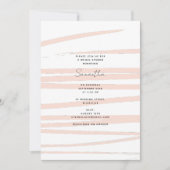 Modern Blush Pink Lines Abstract Art Vrijgezellenf Kaart (Voorkant)