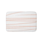 Modern Blush Pink Lines Abstracte kunst Badmat (Voorkant)