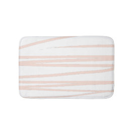 Modern Blush Pink Lines Abstracte kunst Badmat