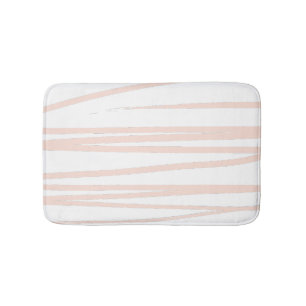 Modern Blush Pink Lines Abstracte kunst Badmat