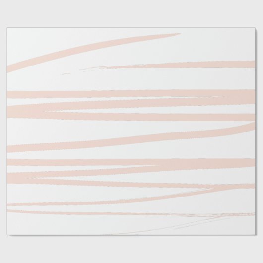 Modern Blush Pink Lines Abstracte kunst Cadeaupapier (Vlak)
