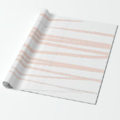 Modern Blush Pink Lines Abstracte kunst Cadeaupapier (Uitgerold)