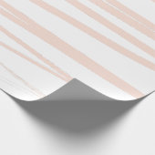 Modern Blush Pink Lines Abstracte kunst Cadeaupapier (Hoek)