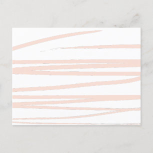 Modern Blush Pink Lines Abstracte kunst Feestdagenkaart