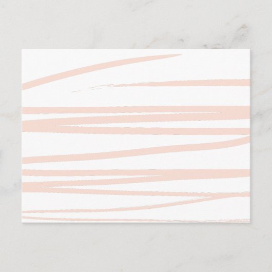 Modern Blush Pink Lines Abstracte kunst Feestdagenkaart (Voorkant)