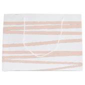 Modern Blush Pink Lines Abstracte kunst Groot Cadeauzakje (Voorkant)