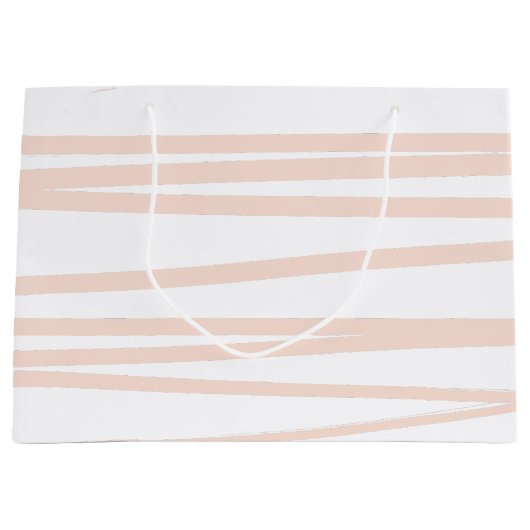 Modern Blush Pink Lines Abstracte kunst Groot Cadeauzakje (Voorkant)