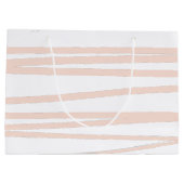 Modern Blush Pink Lines Abstracte kunst Groot Cadeauzakje (Achterkant)