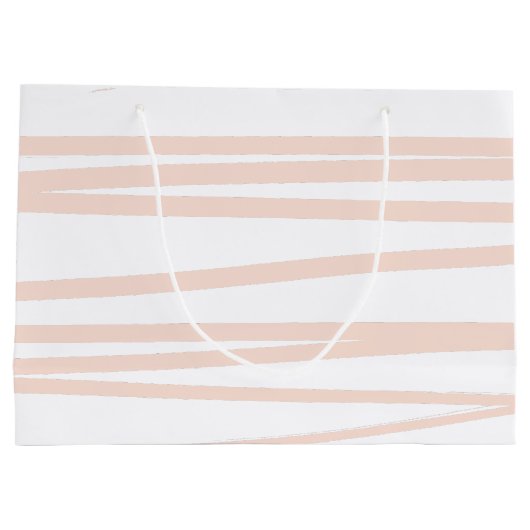 Modern Blush Pink Lines Abstracte kunst Groot Cadeauzakje (Achterkant)