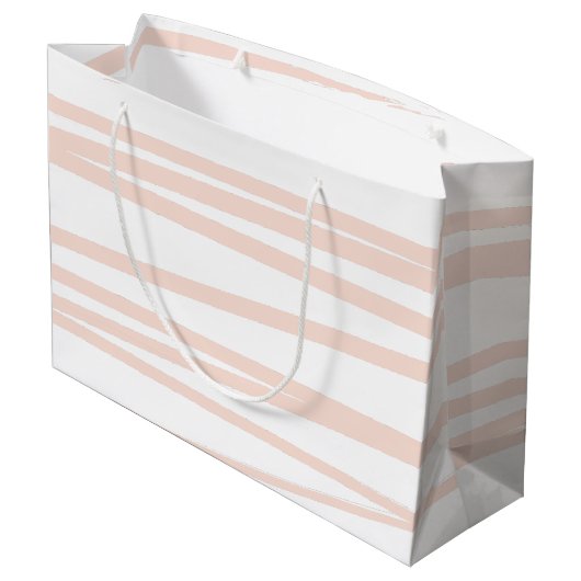 Modern Blush Pink Lines Abstracte kunst Groot Cadeauzakje (Achterkant Gekanteld)