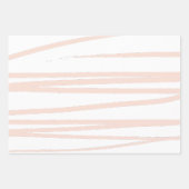 Modern Blush Pink Lines Abstracte kunst Inpakpapier Vel (Voorkant 2)