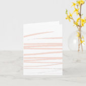 Modern Blush Pink Lines Abstracte kunst Kaart (Gele Bloem)