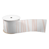 Modern Blush Pink Lines Abstracte kunst Satijnen Lint (Spoel)