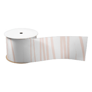 Modern Blush Pink Lines Abstracte kunst Satijnen Lint