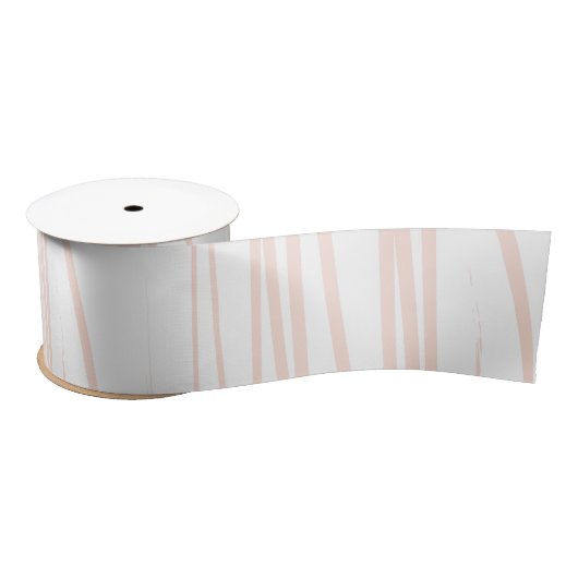 Modern Blush Pink Lines Abstracte kunst Satijnen Lint (Spoel)