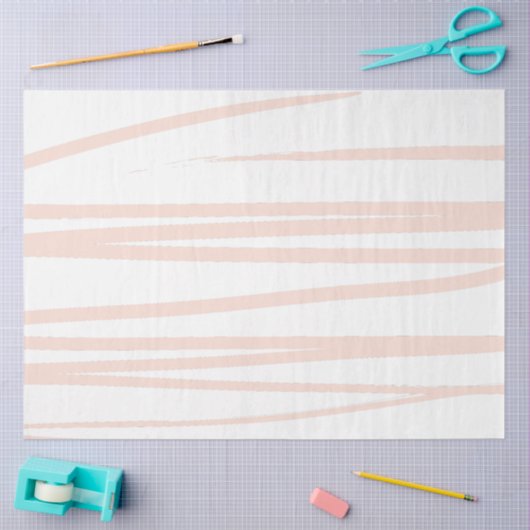 Modern Blush Pink Lines Abstracte kunst Tissuepapier (Craft)