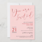 Modern Blush Pink Logo Business Event Elegant Kaart (Voorkant)