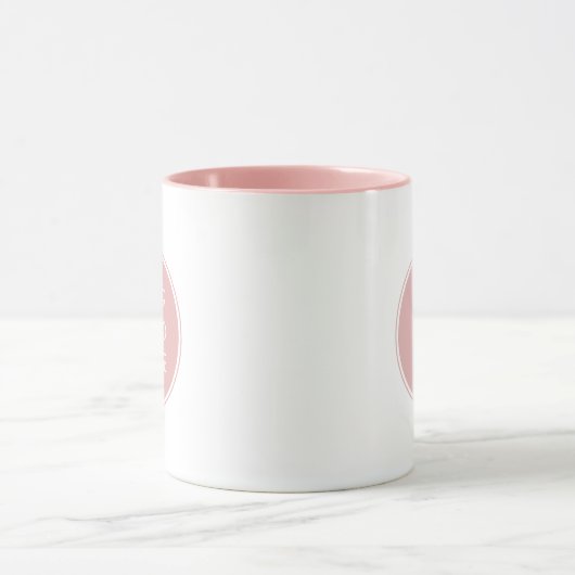 Modern Blush Pink Logo Mok (Midden)