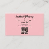 Modern Blush Pink Makeup Artist Business  Visitekaartje (Achterkant)