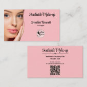 Modern Blush Pink Makeup Artist Business  Visitekaartje (Voorkant / Achterkant)